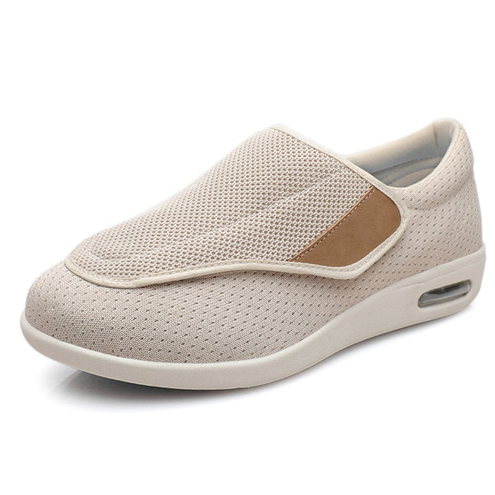 Wide Diabetic Shoes - ComfortEase-Beige-6-Nora Luxe
