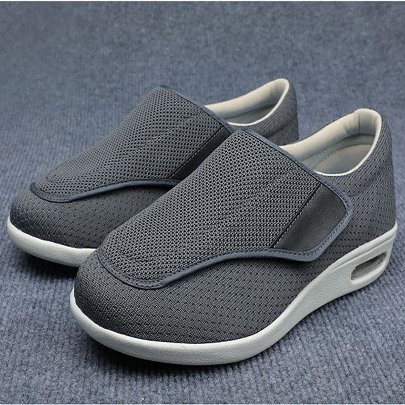 Wide Diabetic Shoes - ComfortEase-Dark grey-6-Nora Luxe