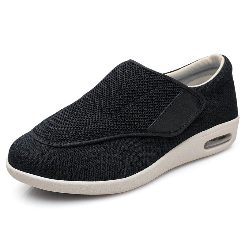 Wide Diabetic Shoes - ComfortEase-Gray-6-Nora Luxe