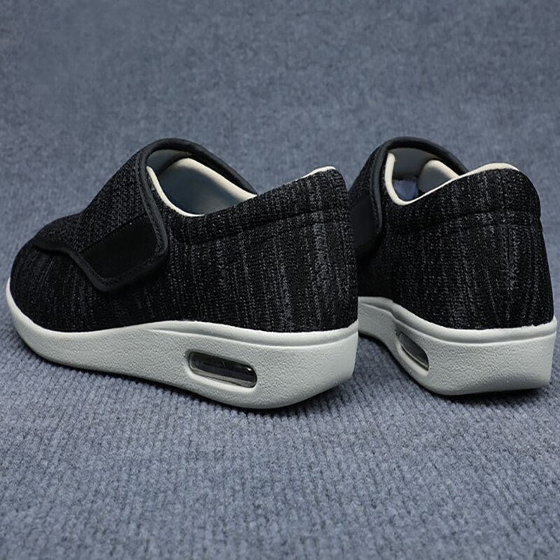 Wide Diabetic Shoes - ComfortEase-Gray-6-Nora Luxe