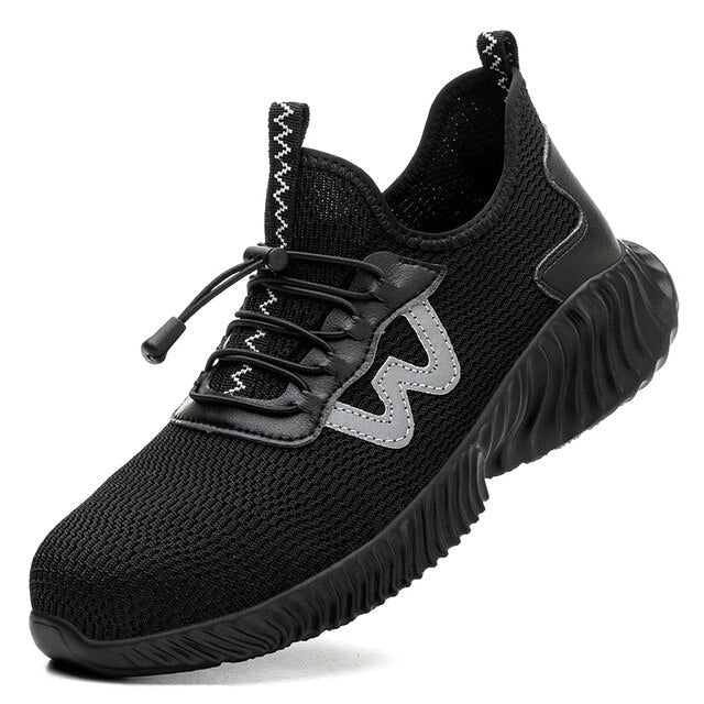Wide Men's Safety Shoes - MaxGuard S3-Black-5.5-Nora Luxe
