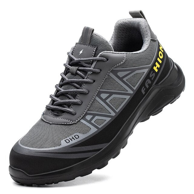 Wide Men's Safety Shoes - MaxGuard S3-Gray Black-5.5-Nora Luxe