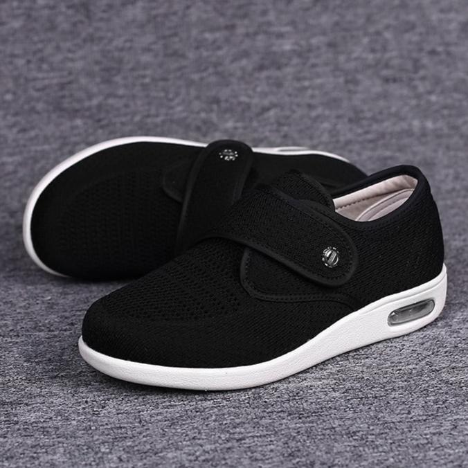 Wide Orthopedic Diabetic Women's Shoes - ComfortPlus-Black-3.5-Nora Luxe