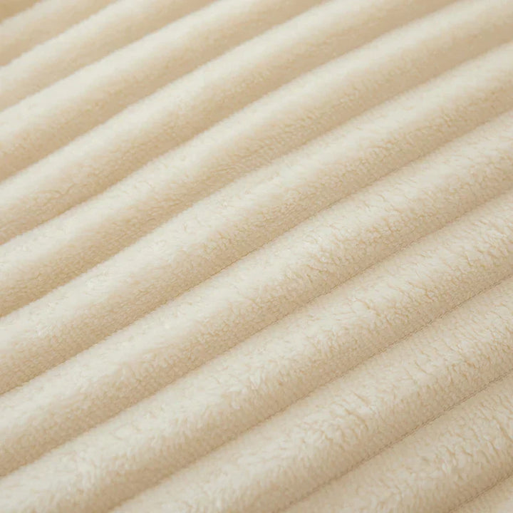 Wide Striped Flannel Fleece Blanket - CozyStripe-Red-39.37 × 59.06 inches-Nora Luxe