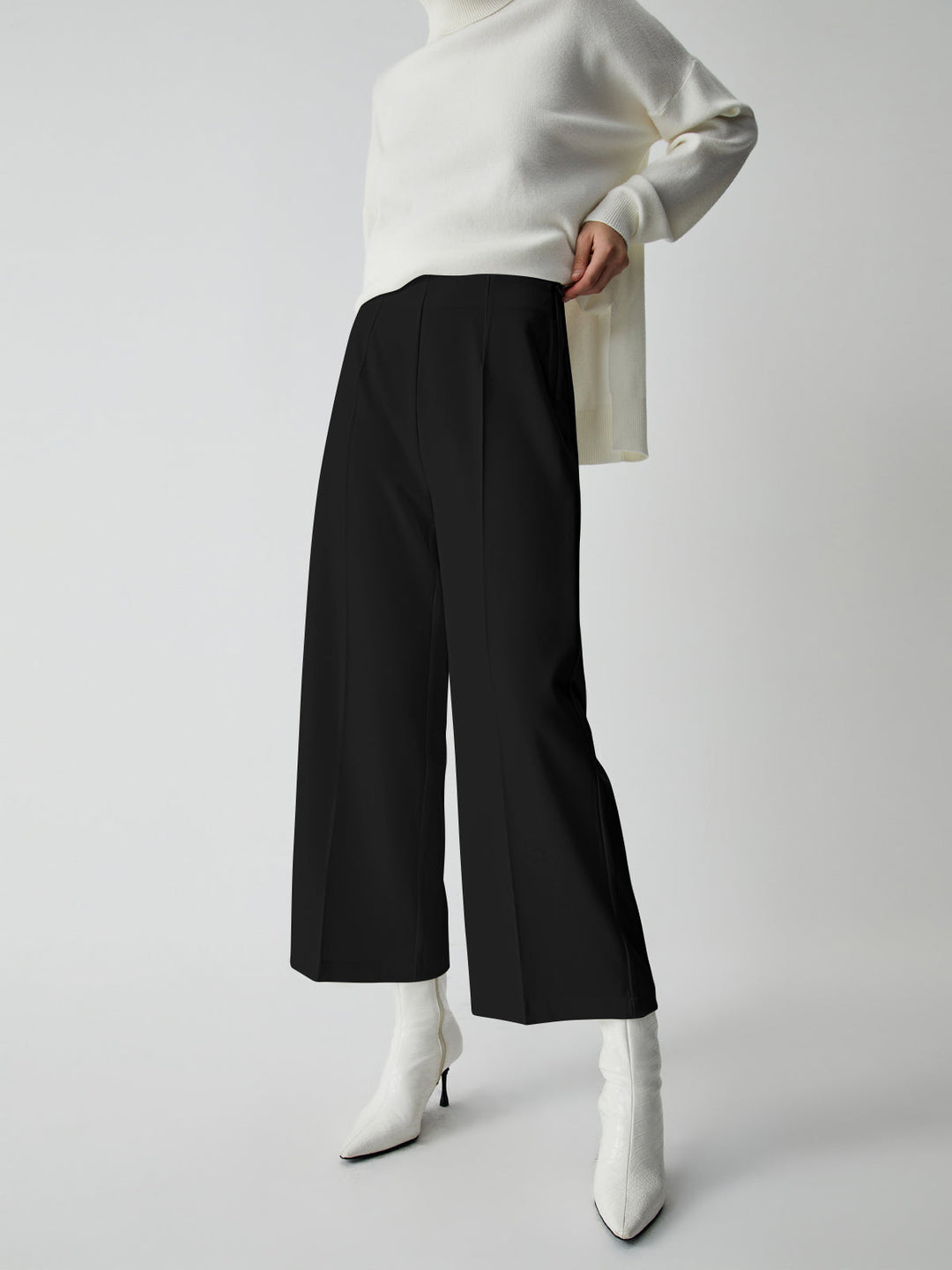 Wide Trousers for Women - Selina-Black-XS-Nora Luxe