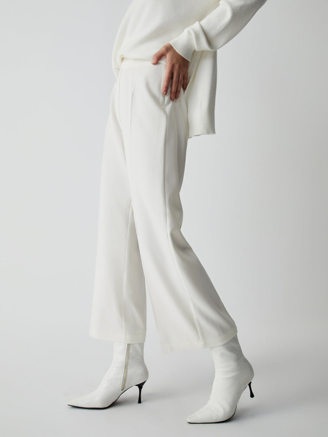 Wide Trousers for Women - Selina-White-XS-Nora Luxe