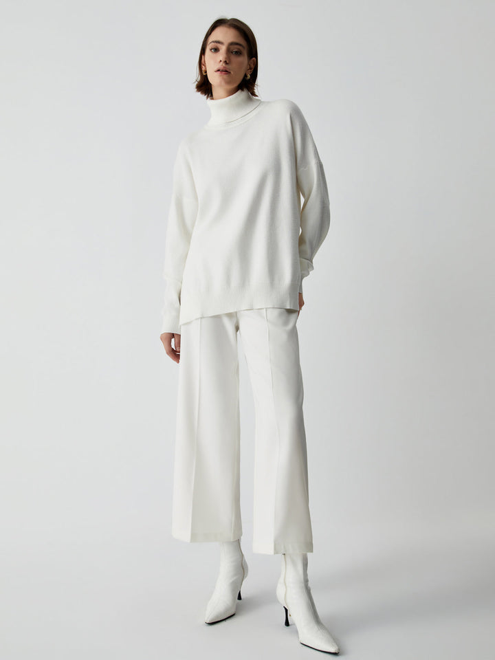 Wide Trousers for Women - Selina-White-XS-Nora Luxe