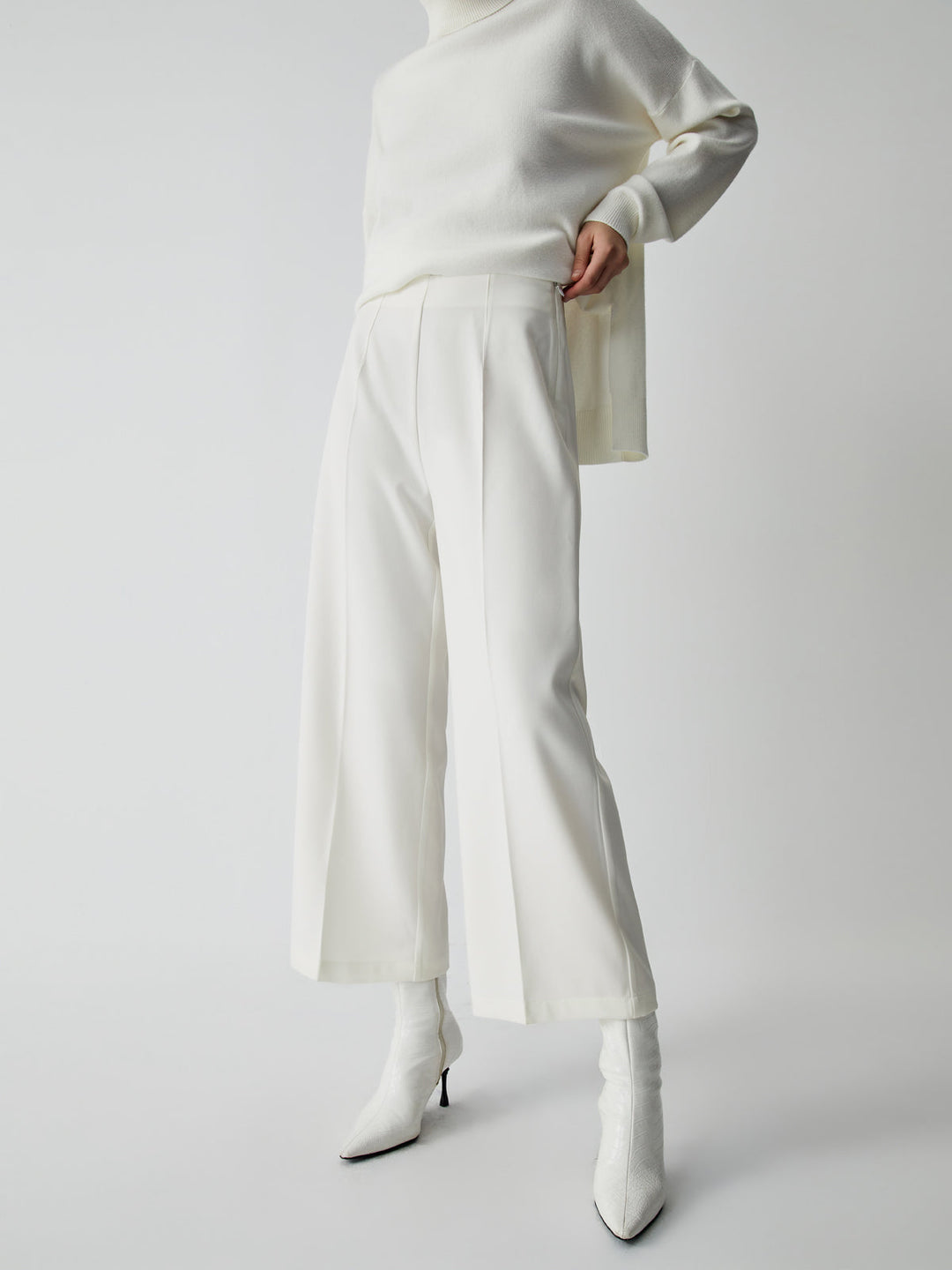 Wide Trousers for Women - Selina-White-XS-Nora Luxe