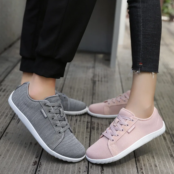 Wide Zero Drop Sneakers - StrideEase-3.5-Black-Nora Luxe