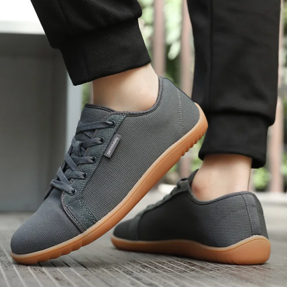 Wide Zero Drop Sneakers - StrideEase-3.5-Black-Nora Luxe