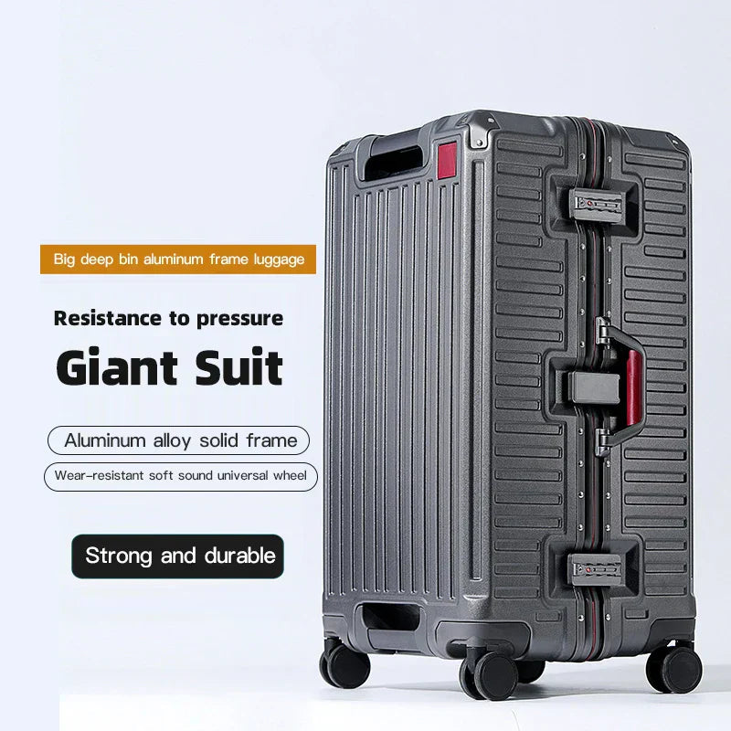Wider grip hard shell suitcase – Lisbon-Gray-S (45 L)-Nora Luxe