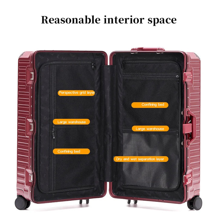 Wider grip hard shell suitcase – Lisbon-Gray-S (45 L)-Nora Luxe