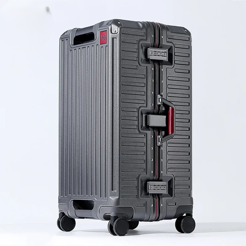 Wider grip hard shell suitcase – Lisbon-Gray-S (45 L)-Nora Luxe