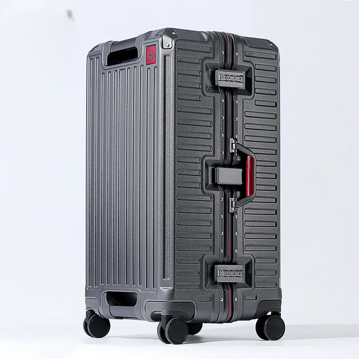 Wider grip hard shell suitcase – Lisbon-Gray-S (45 L)-Nora Luxe