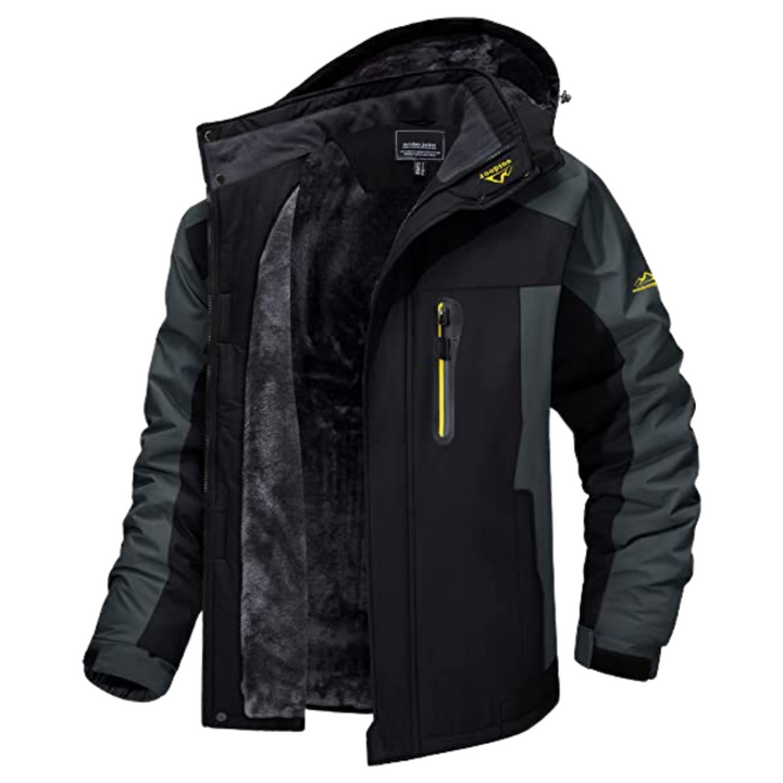 Wind and Water-Repellent Men's Jacket - Dylan-Black-S-Nora Luxe