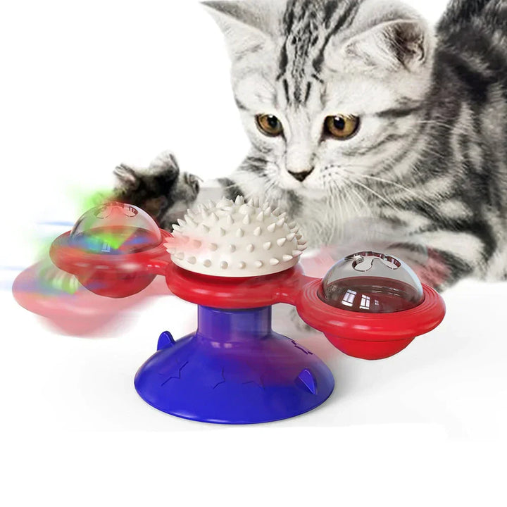 Windmill Cat Toy - WhirlPlay-Blue Mist-Nora Luxe