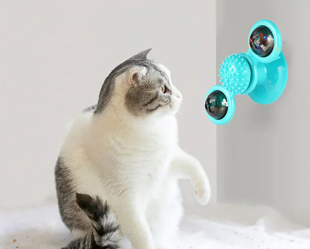 Windmill Cat Toy - WhirlPlay-Green-Nora Luxe