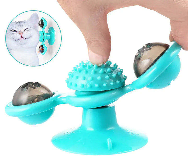 Windmill Cat Toy - WhirlPlay-Green-Nora Luxe