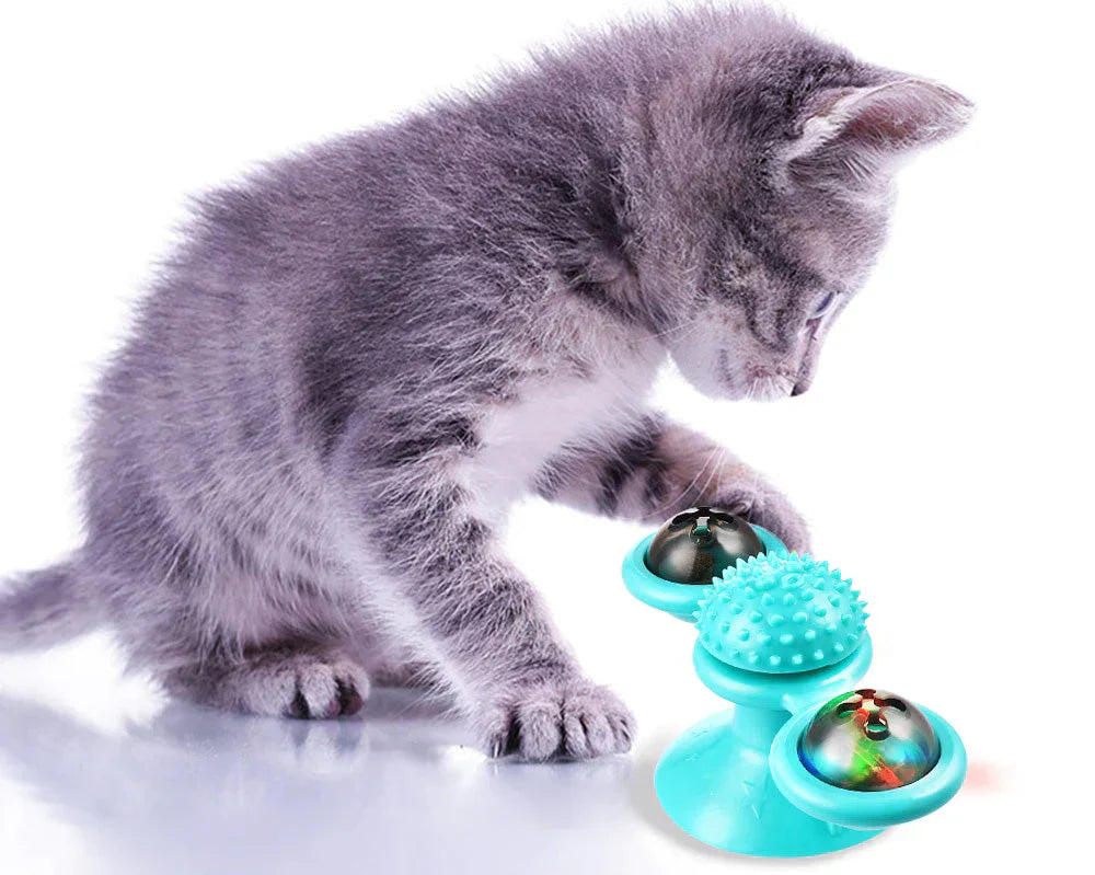 Windmill Cat Toy - WhirlPlay-Green-Nora Luxe