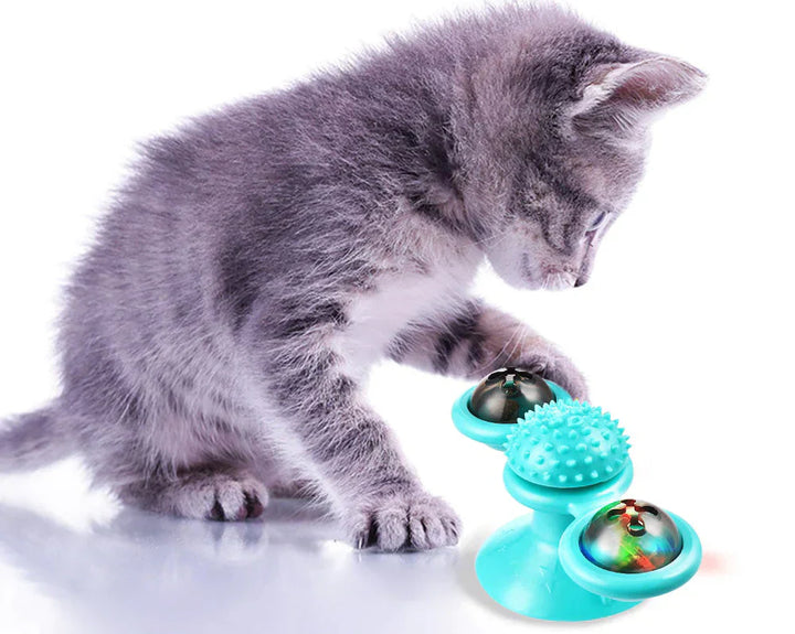 Windmill Cat Toy - WhirlPlay-Green-Nora Luxe