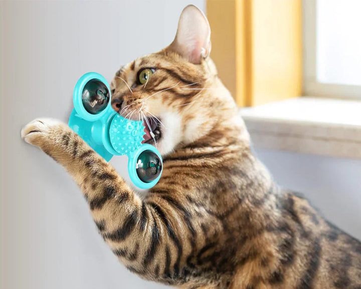 Windmill Cat Toy - WhirlPlay-Green-Nora Luxe