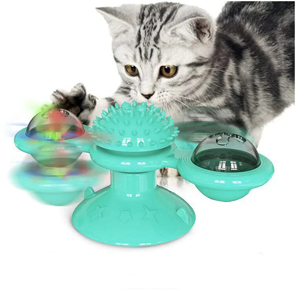 Windmill Cat Toy - WhirlPlay-Heavenly Blue-Nora Luxe