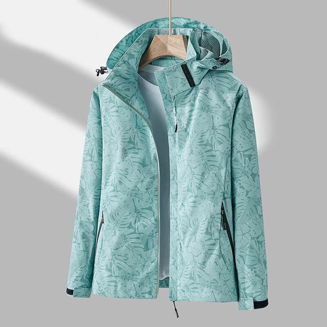 Windproof Ladies Jacket with Hood - Ayla-Mint Green-M-Nora Luxe