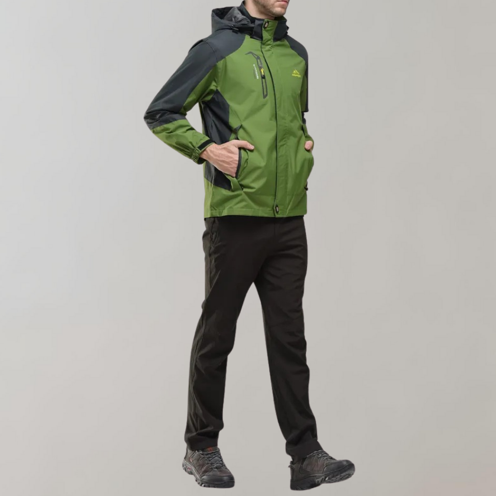 Windproof Men's Jacket - AquaShield-Blue-L-Nora Luxe