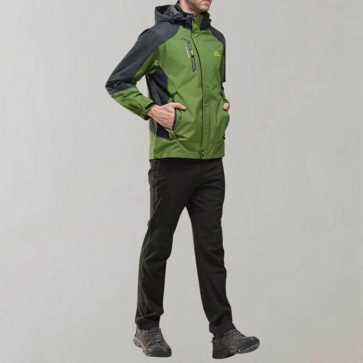 Windproof Men's Jacket - AquaShield-Blue-L-Nora Luxe