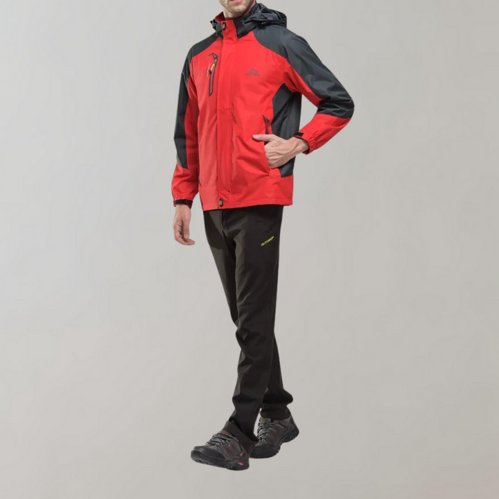 Windproof Men's Jacket - AquaShield-Blue-L-Nora Luxe