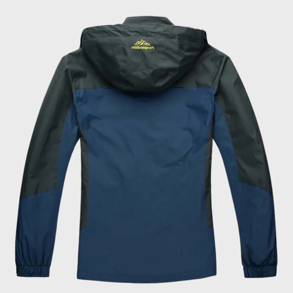 Windproof Men's Jacket - AquaShield-Blue-L-Nora Luxe