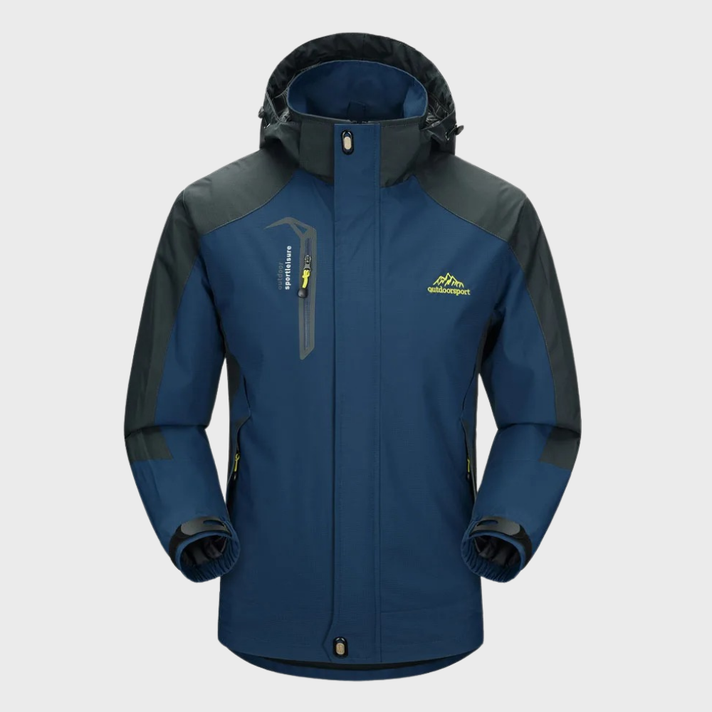 Windproof Men's Jacket - AquaShield-Marine-L-Nora Luxe