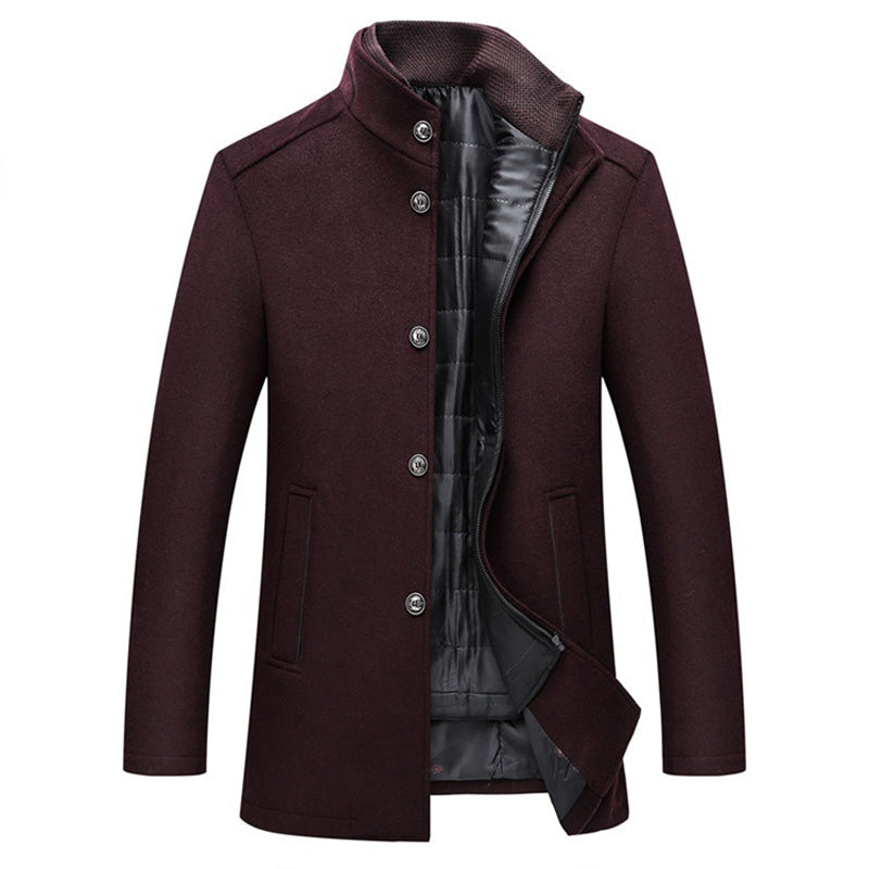 Windproof Striped Men's Jacket - Logan™-Gray-M-Nora Luxe