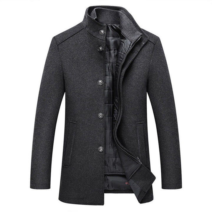 Windproof Striped Men's Jacket - Logan™-Gray-M-Nora Luxe