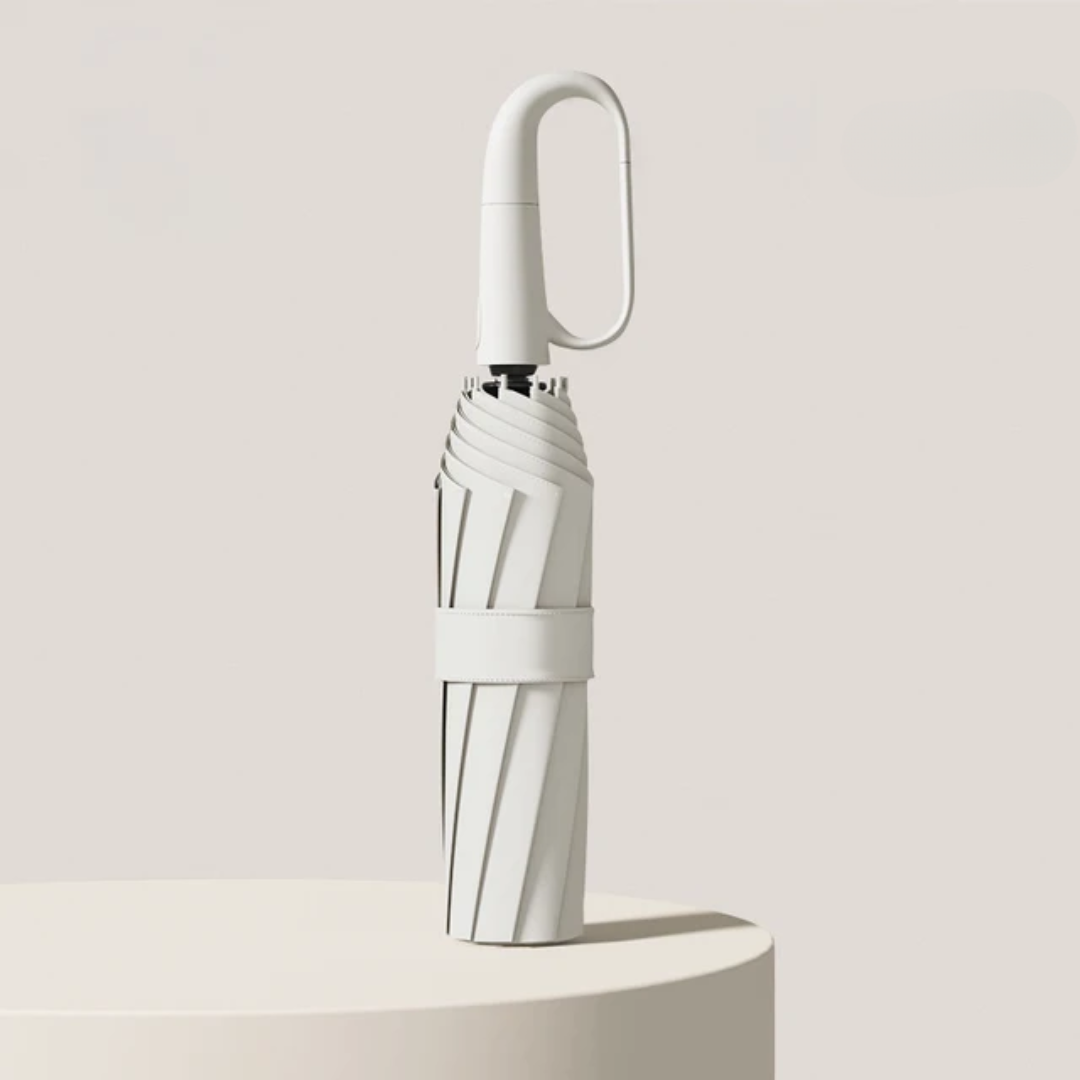 Windproof Umbrella with Reflective Edge - StormGuard-White-Nora Luxe