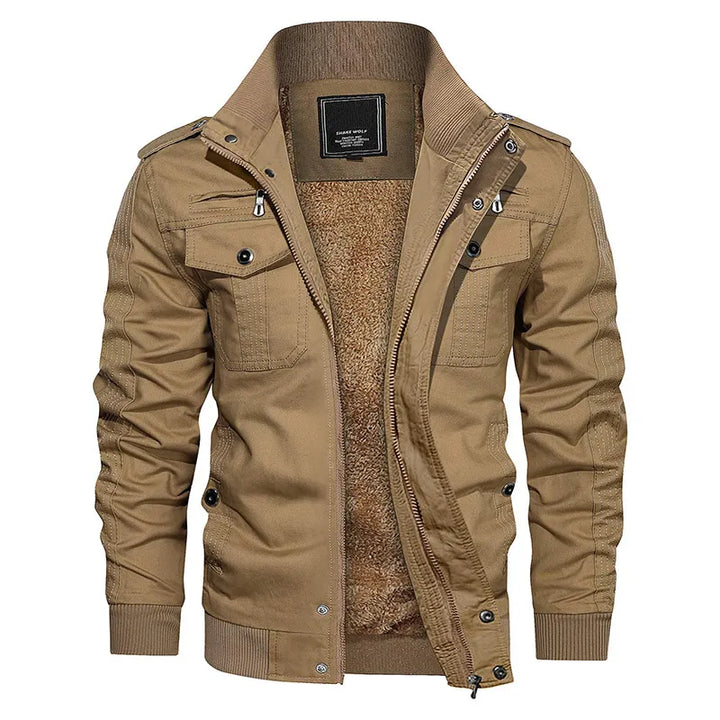 Windproof Utility Jacket for Men - Oliver-Khaki-M-Nora Luxe