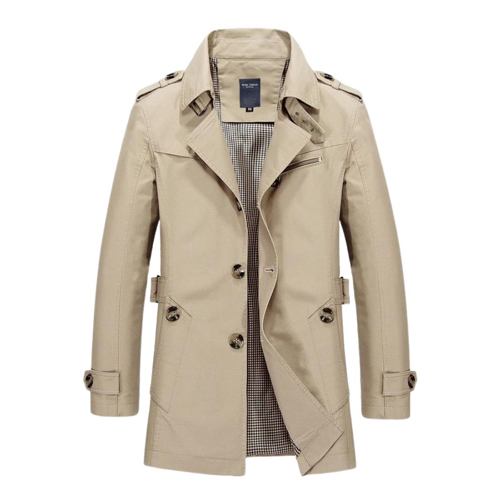 Windproof Winter Jacket for Men - Viktor-Beige-XS-Nora Luxe