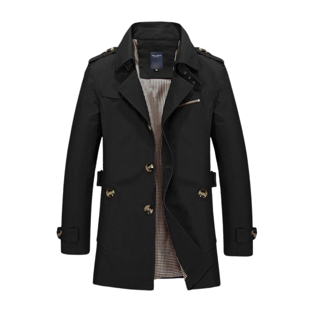 Windproof Winter Jacket for Men - Viktor-Black-XS-Nora Luxe