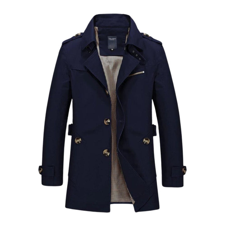 Windproof Winter Jacket for Men - Viktor-Dark Blue-XS-Nora Luxe
