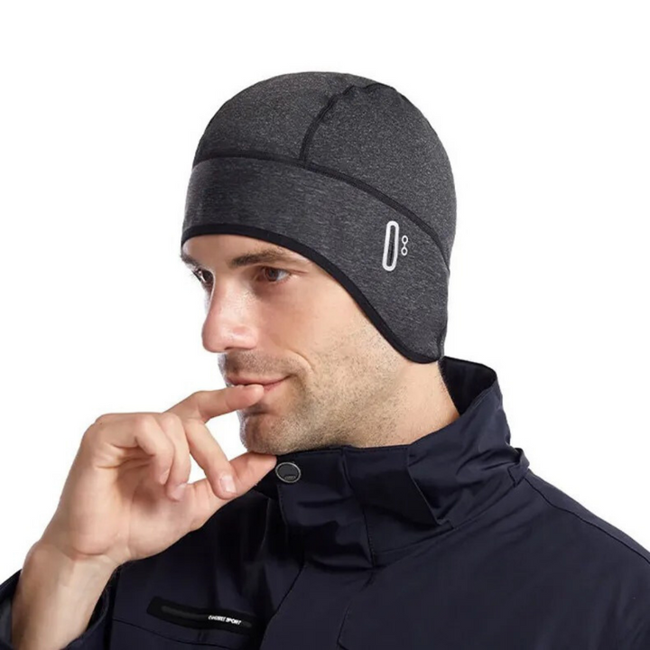 Winter Bike Hat - FrostGuard™-Gray-Nora Luxe