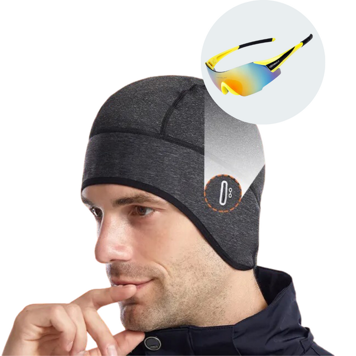 Winter Bike Hat - FrostGuard™-Gray-Nora Luxe