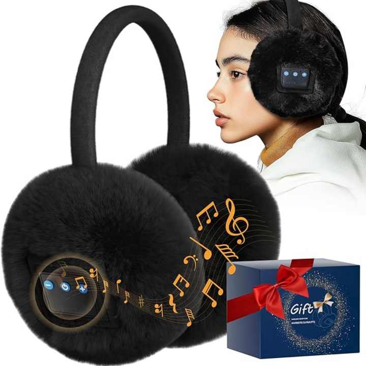 Winter Bluetooth Ear Warmers - CozyGrooves-Black-Nora Luxe