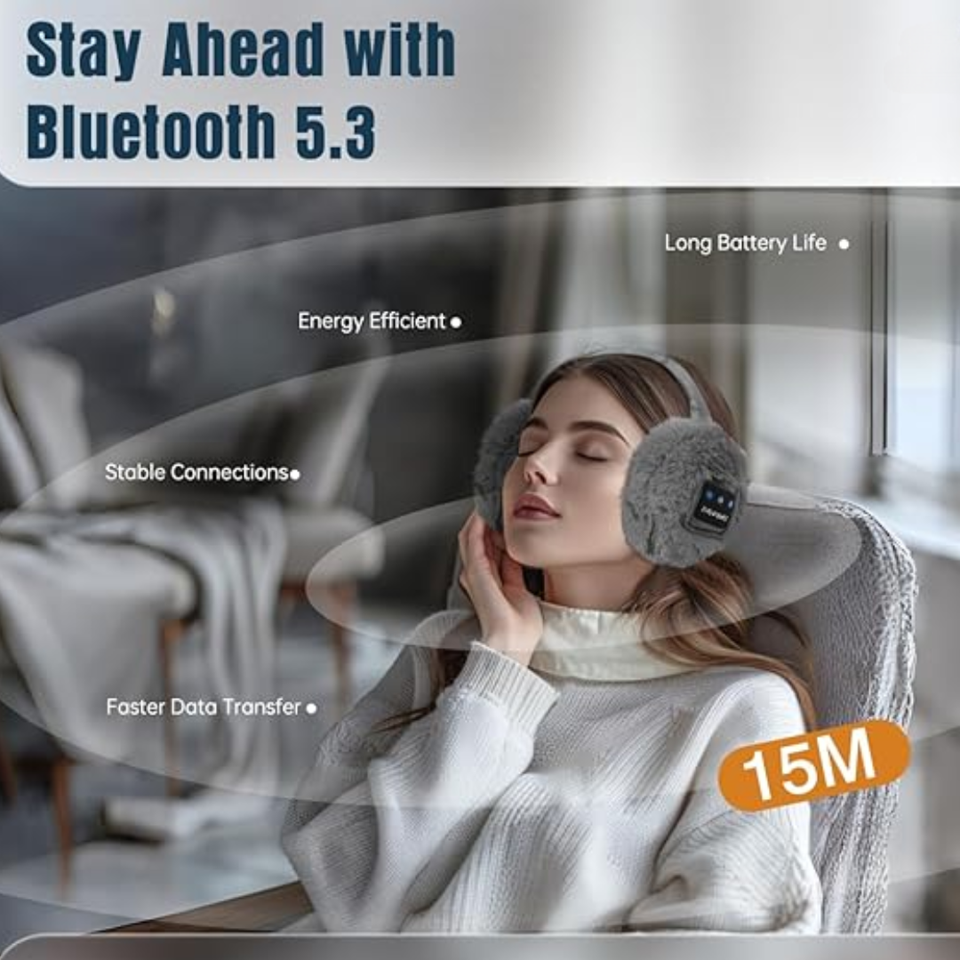Winter Bluetooth Ear Warmers - CozyGrooves-Black-Nora Luxe