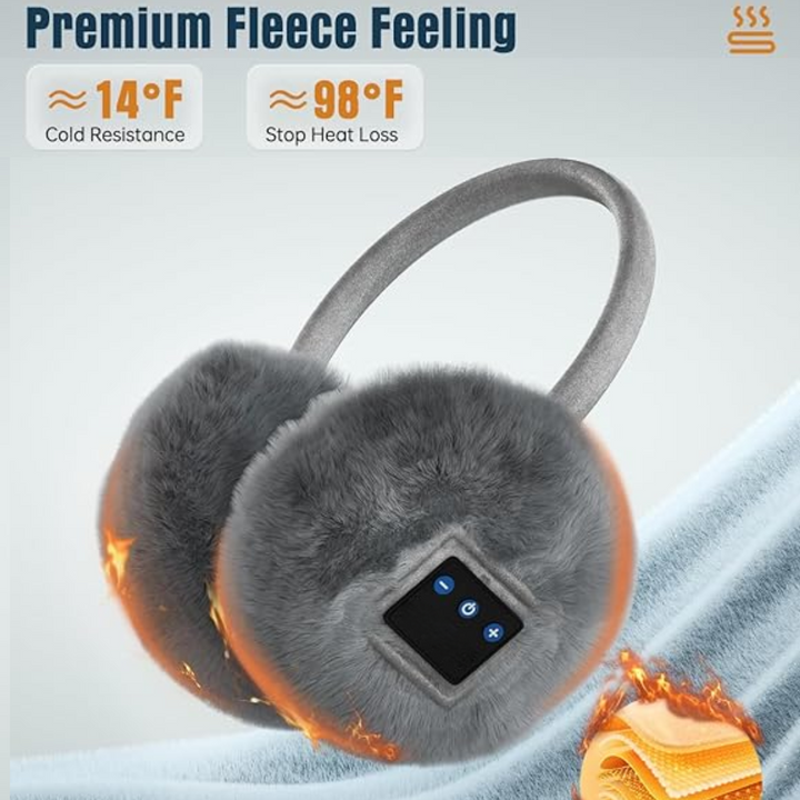 Winter Bluetooth Ear Warmers - CozyGrooves-Black-Nora Luxe