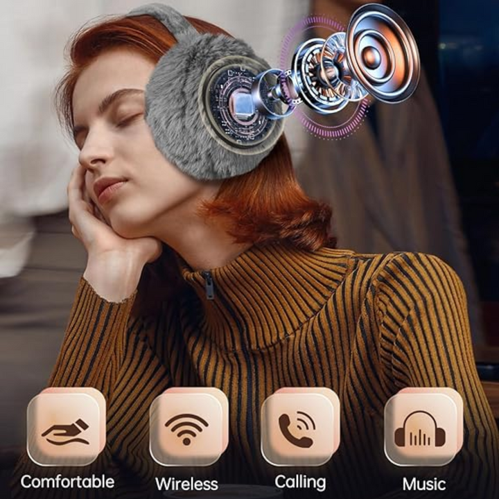Winter Bluetooth Ear Warmers - CozyGrooves-Black-Nora Luxe