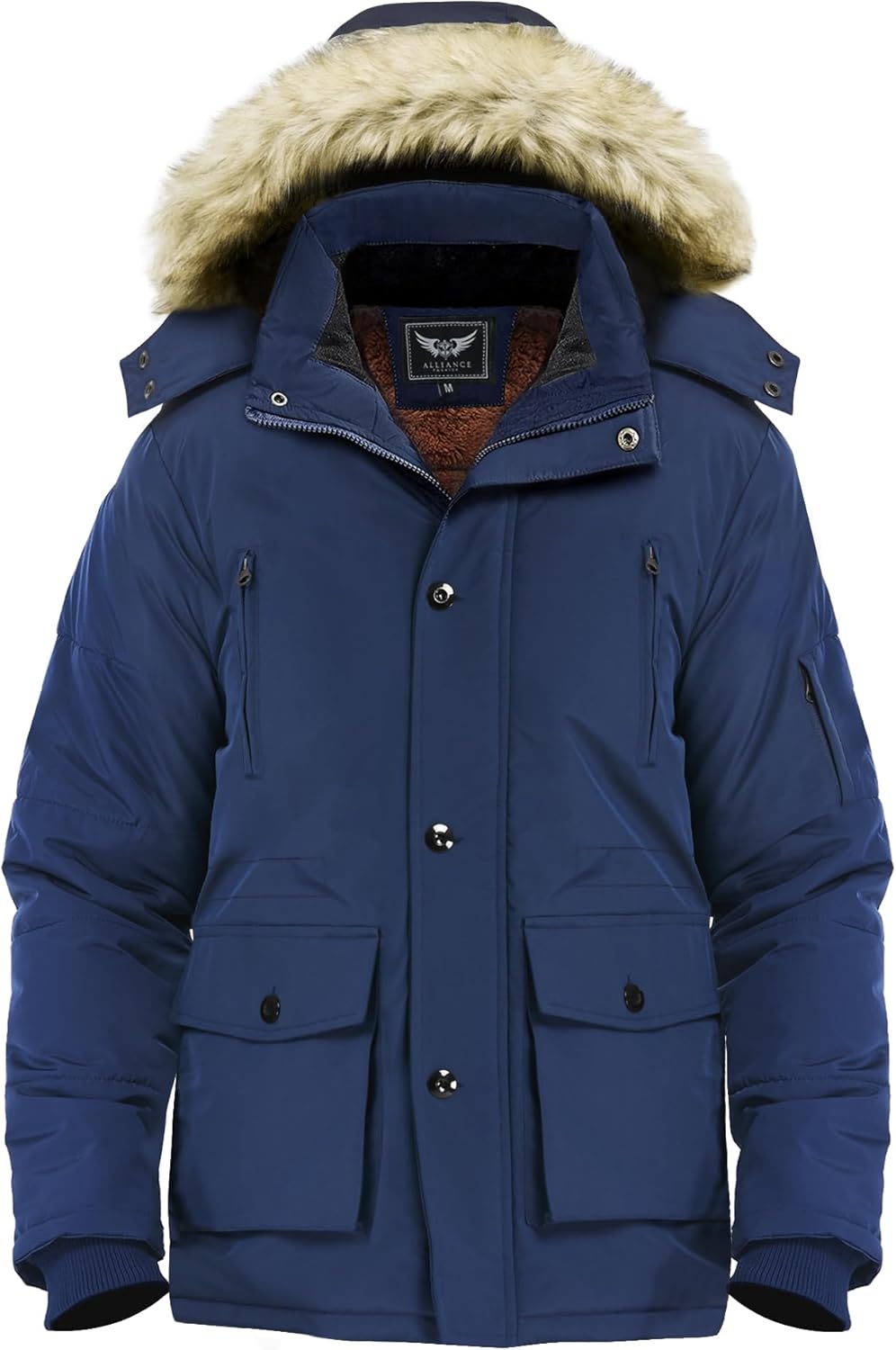 Winter coat with removable hood for men - Gabriel-Black-S-Nora Luxe