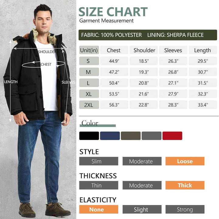 Winter coat with removable hood for men - Gabriel-Black-S-Nora Luxe