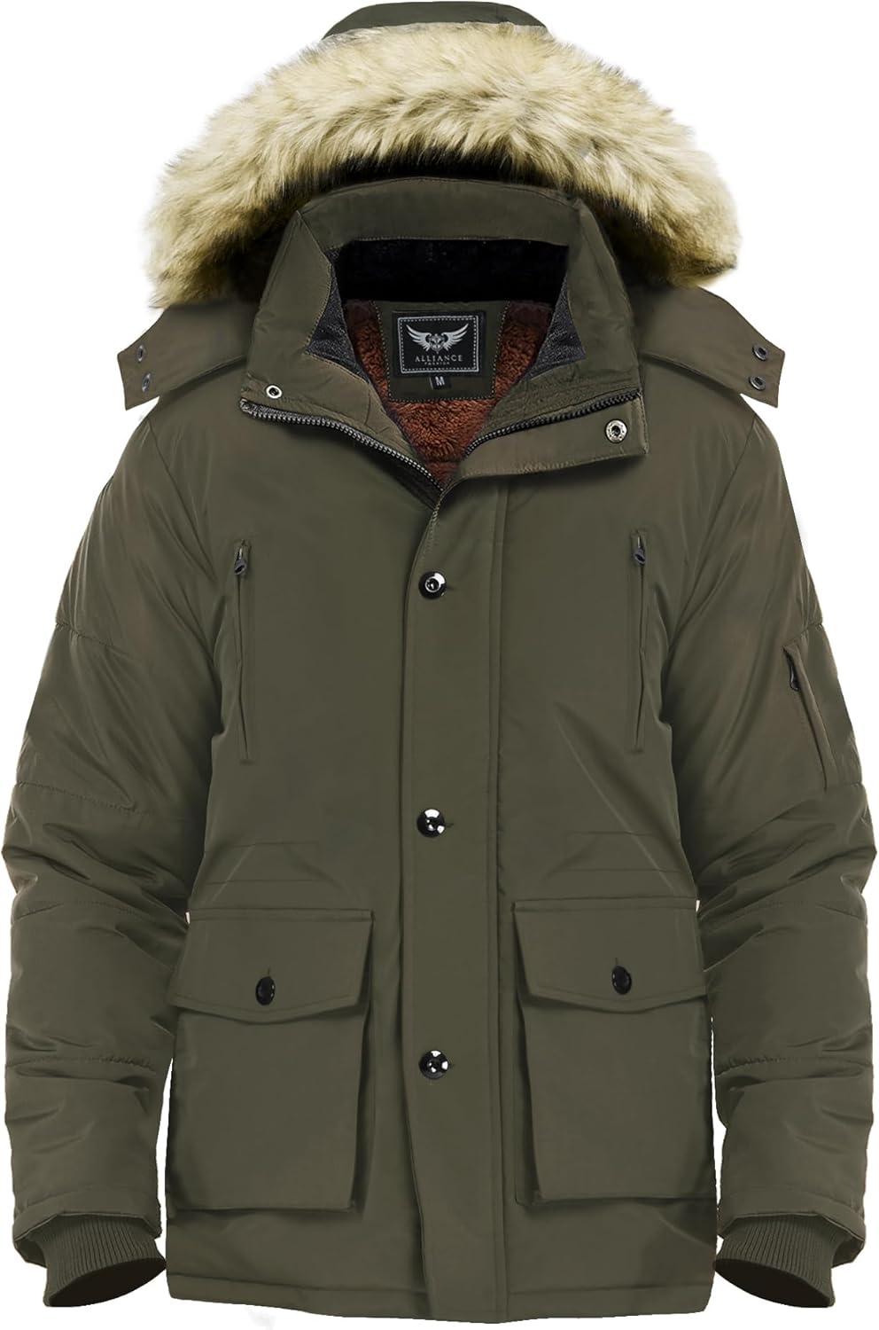 Winter coat with removable hood for men - Gabriel-Black-S-Nora Luxe