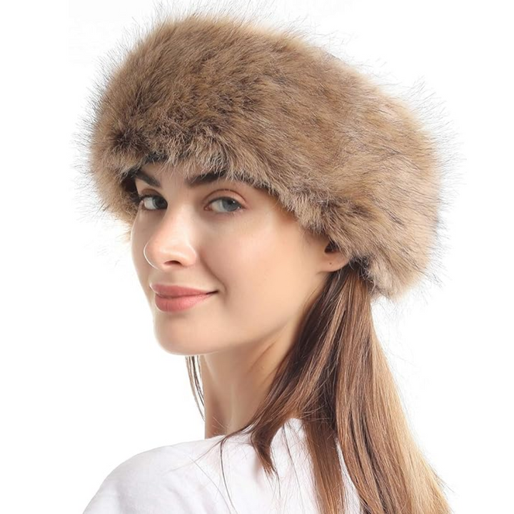 Winter Headband made of Imitation Fur – Olga-Raccoon-Nora Luxe