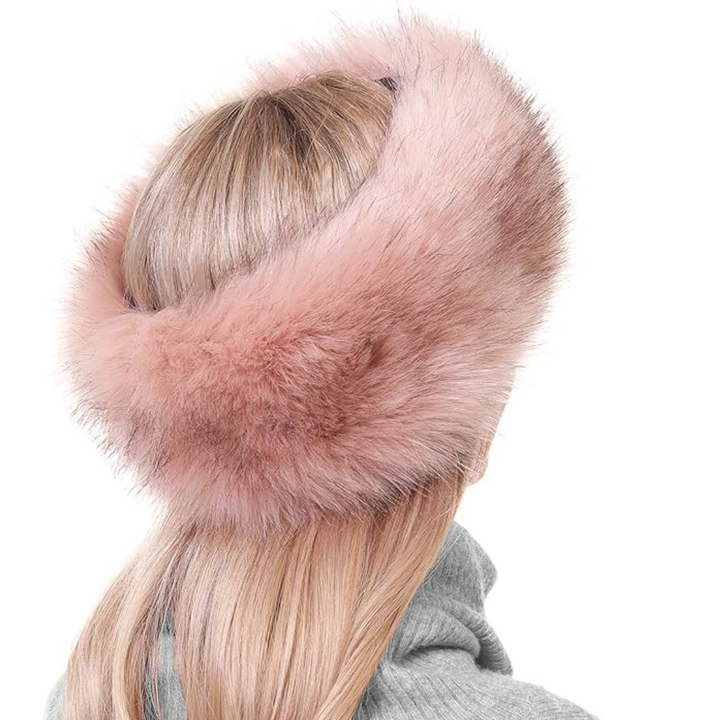Winter Headband made of Imitation Fur – Olga-White-Nora Luxe